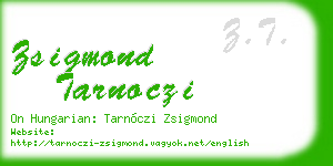 zsigmond tarnoczi business card