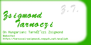 zsigmond tarnoczi business card